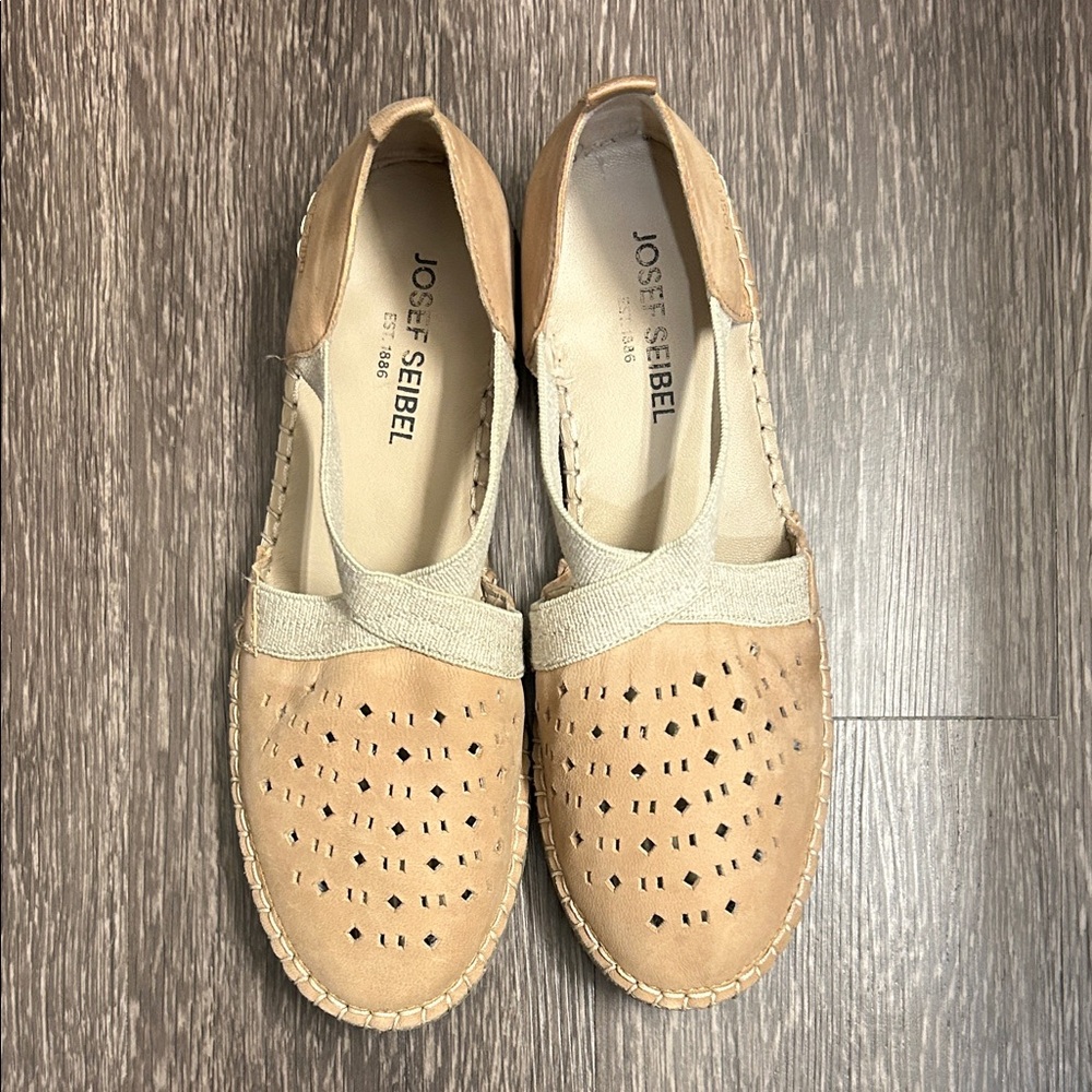 Josef Seibel Sofie Slip On Women's Beige Leather Flats EU size 40